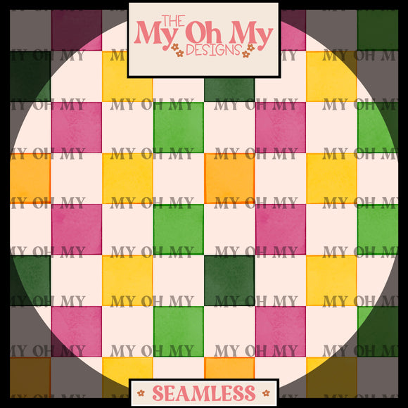 Watercolor Checkerboard - Seamless File