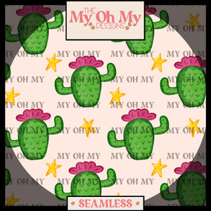 Watercolor Cactus - Seamless File