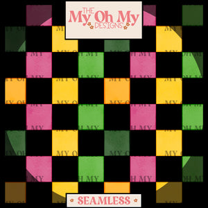 Watercolor Checkerboard - Seamless File