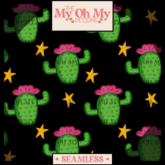 Watercolor Cactus- Seamless File