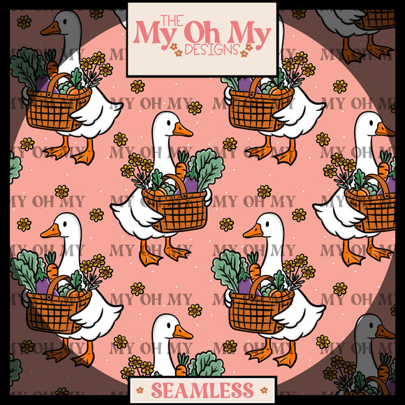 Farmers Market, Flowers, Goose - Seamless File