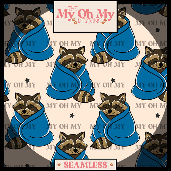 Racoon in a blanket - Seamless File
