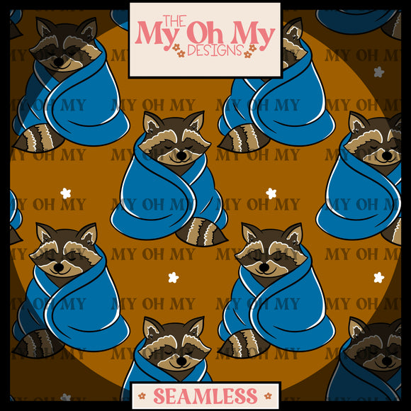 Racoon in a blanket - Seamless File
