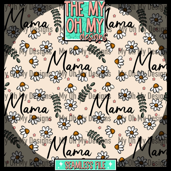 Mama, Flowers, Floral - Seamless File