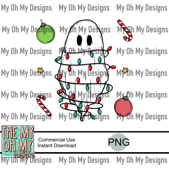 Christmas Ghost, Winter, Spooky - PNG File