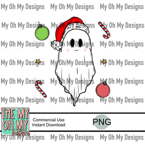 Christmas Ghost, Winter, Spooky - PNG File