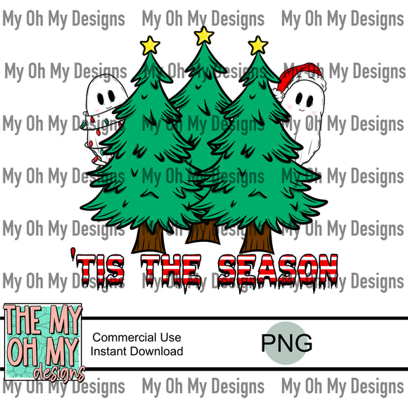 Tis the season, Christmas Ghost, Winter, Spooky - PNG File