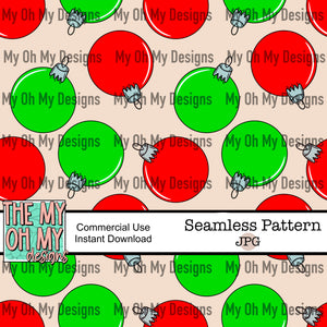 Christmas Ornaments, Winter - Seamless File