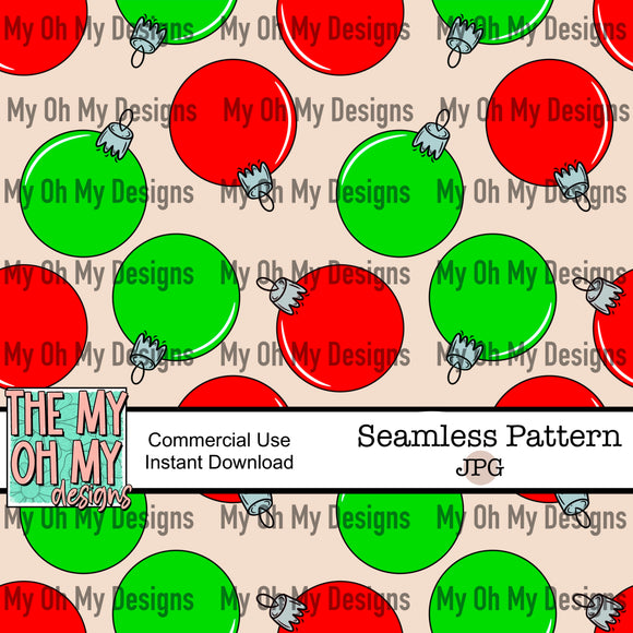 Christmas Ornaments, Winter - Seamless File