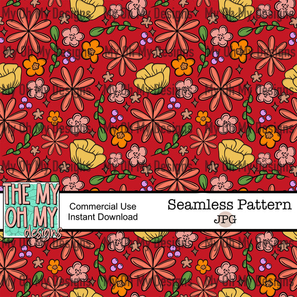 Flowers, Floral - Seamless File