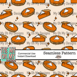 Thanksgiving, Pumpkin Pie - Seamless File