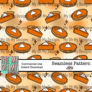 Thanksgiving, Pumpkin Pie - Seamless File