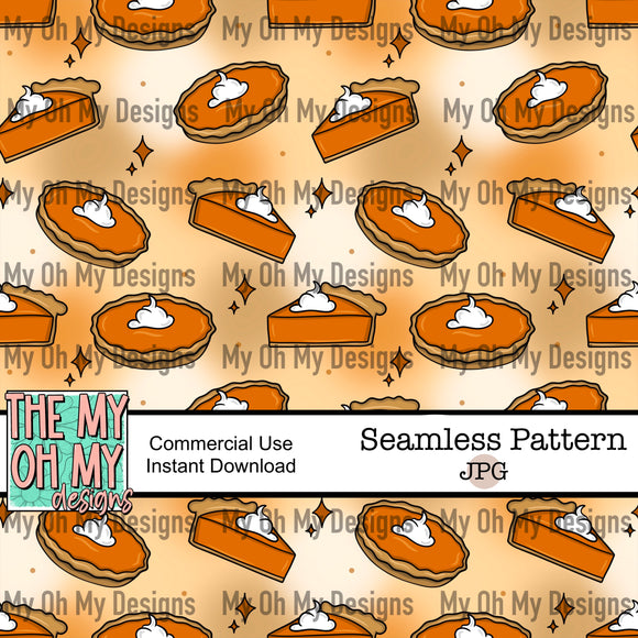Thanksgiving, Pumpkin Pie - Seamless File