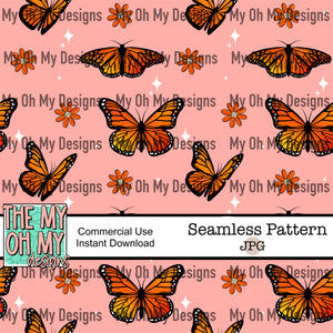 Butterfly, Monarch - Seamless File