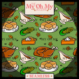 3 Thanksgiving Dinner- Seamless File Bundle