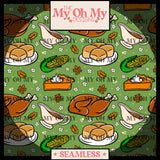 3 Thanksgiving Dinner- Seamless File Bundle