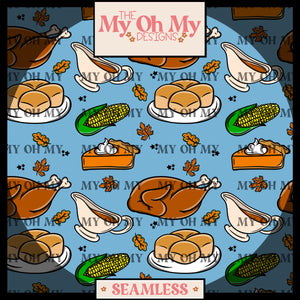 Thanksgiving dinner, foods - Seamless File