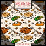 3 Thanksgiving Dinner- Seamless File Bundle