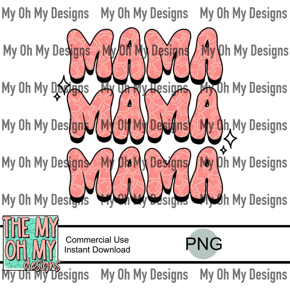 Mama, hearts, Valentines Day - PNG File