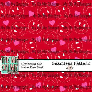 Smile, hearts, Valentines Day - Seamless File