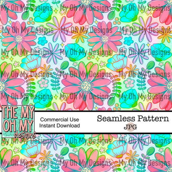 Flowers, Floral - Seamless File