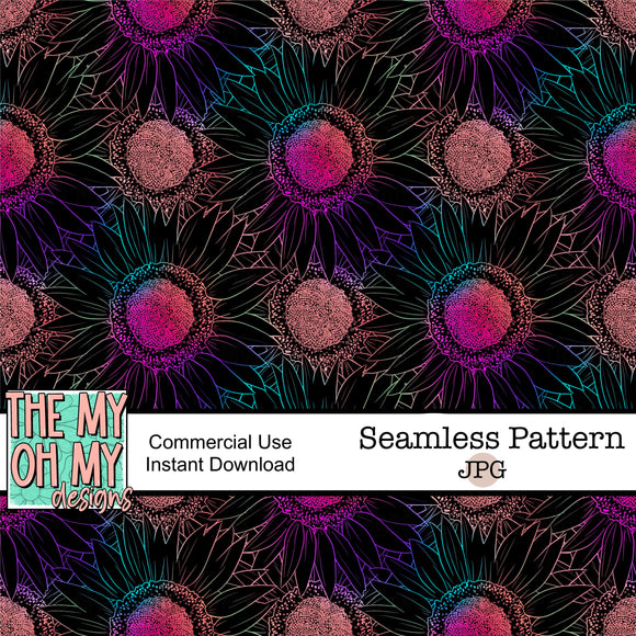 Colorful sunflowers - Seamless File