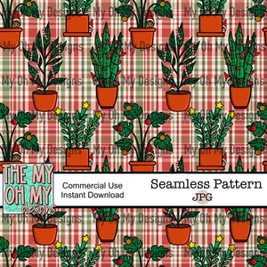 Christmas Elf, houseplants - Seamless File