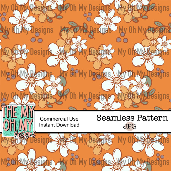 Boho floral, flowers - Seamless File