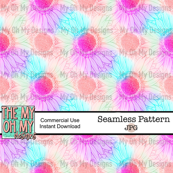 Colorful sunflowers - Seamless File