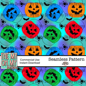 Halloween trick or treat pumpkin baskets - Seamless File