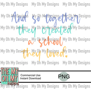 And so together they created a school they loved, homeschool - PNG File