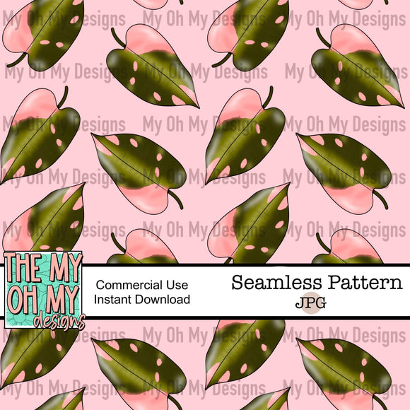 Pink Princess Philodendron, plant, leaf - Seamless File
