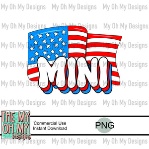 Mini, flag, 4th of july, patriotic - PNG File