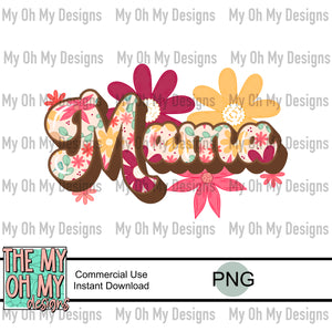 Floral mama, flowers - PNG File