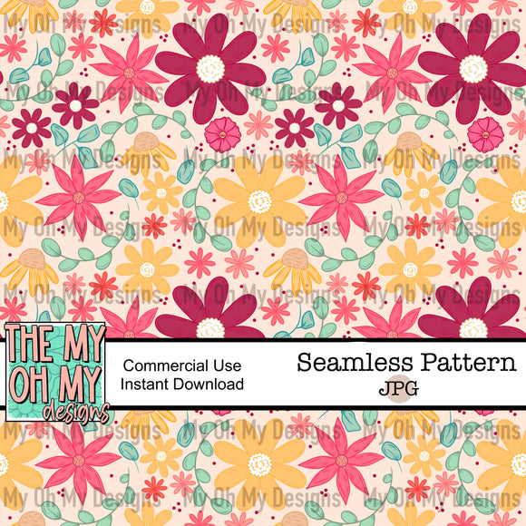 Floral, flowers - Seamless File