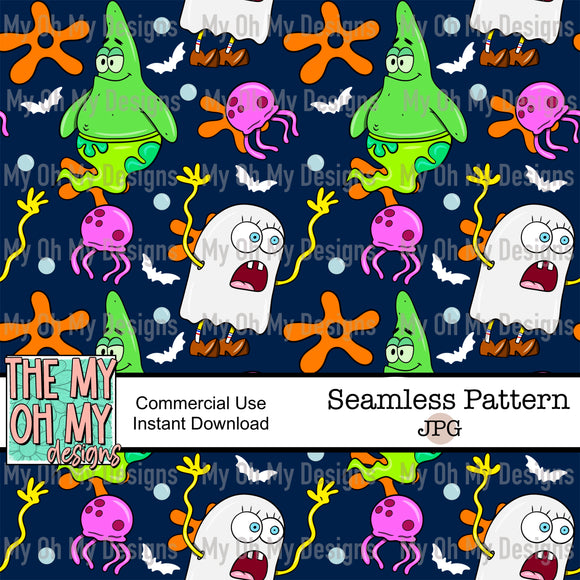 Sponge friend, Halloween - Seamless File