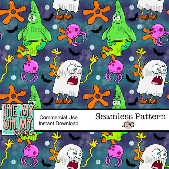 Sponge friend, Halloween - Seamless File