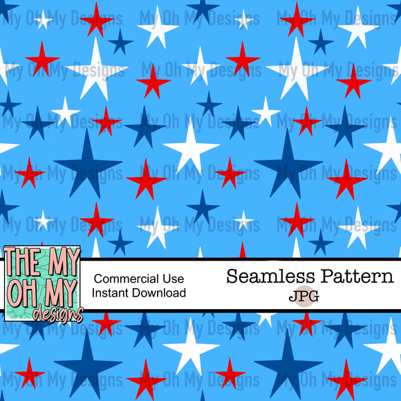 Stars, 4th of July - Seamless File