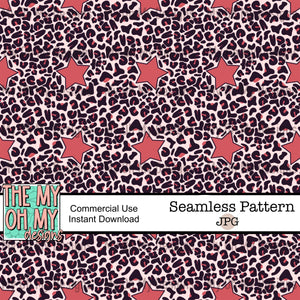 Stars, leopard print - Seamless File