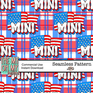 Mini, flag, 4th of july, patriotic - Seamless File