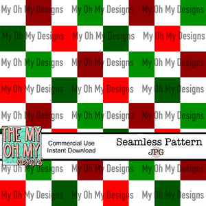 Christmas, checkerboard - Seamless File