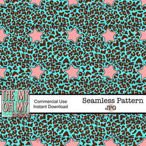 Stars, leopard print - Seamless File