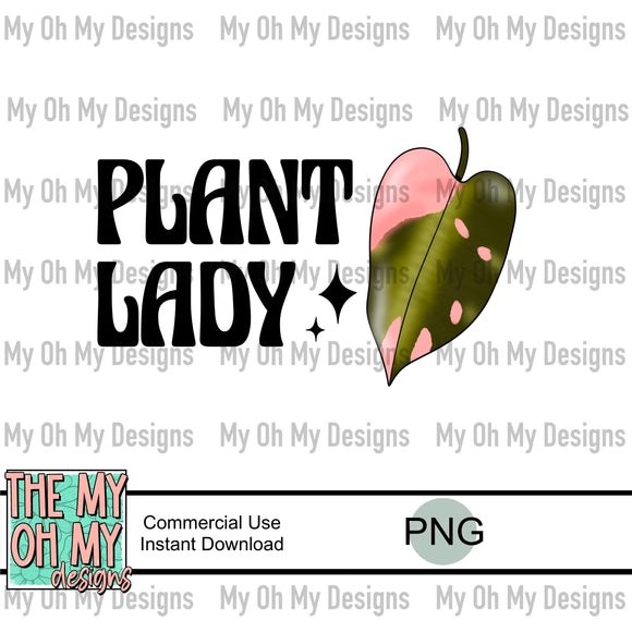 Plant Lady, pink princess philodendron leaf - PNG File