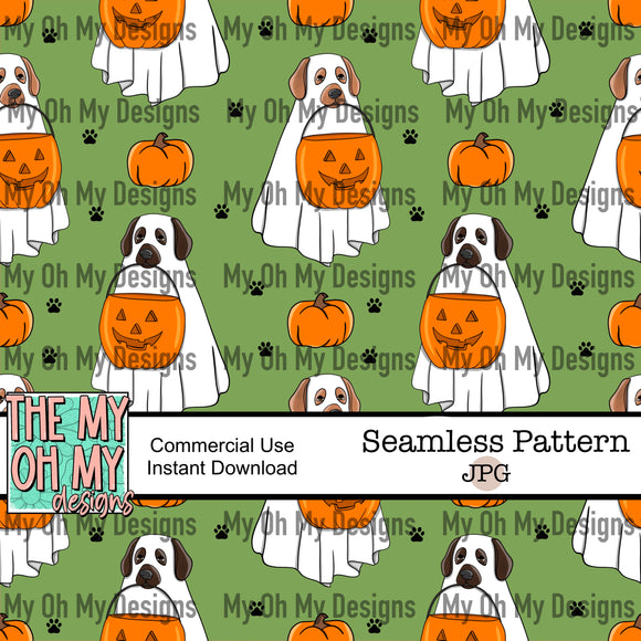 Halloween dogs, ghost costume - Seamless File