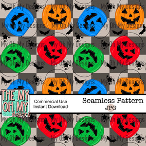 Halloween trick or treat pumpkin baskets - Seamless File