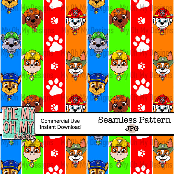 Super hero dogs, stripes - Seamless File