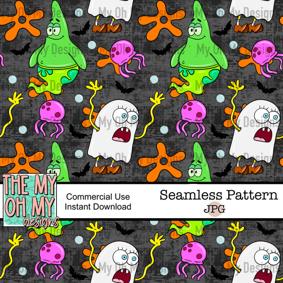 Sponge friend, Halloween - Seamless File