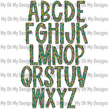 Alphabet Set, St Patricks Day, Lucky Charms - PNG File