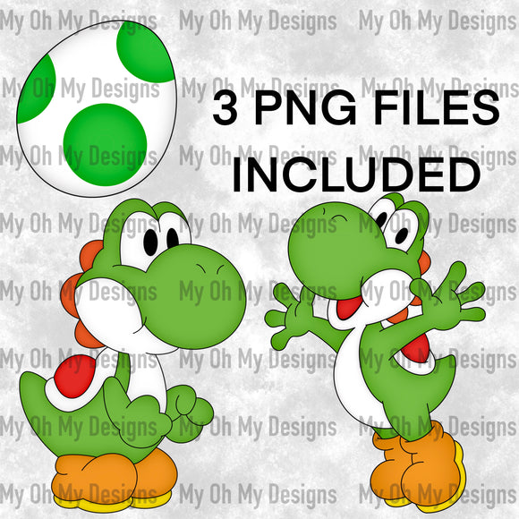 Green Dinosaur Clipart - PNG File