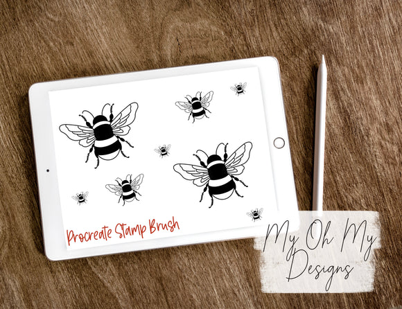 Bee - Procreate stamp brush